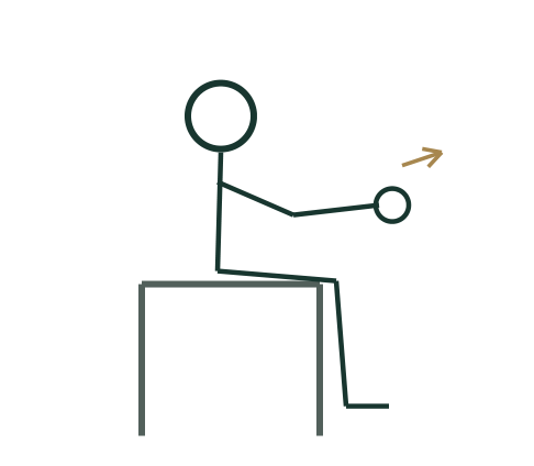 Simplified movement schematic for Light hand squeeze and open; follow the adjacent instructions and adaptations