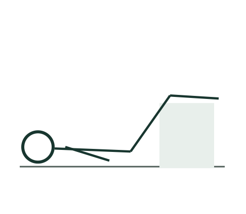 Simplified movement schematic for Supported rest; follow the adjacent instructions and adaptations
